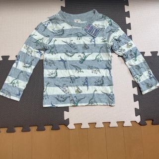 マザウェイズ(motherways)の新品未使用タグ付  マザウェイズ 恐竜ロンT 総柄 120size 綿(Tシャツ/カットソー)