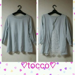 トッコ(tocco)のtocco ﾊﾞｯｸﾚｰｽﾆｯﾄ(ニット/セーター)