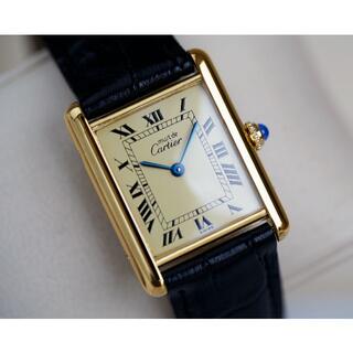 カルティエ(Cartier)の美品 カルティエ マスト タンク アイボリー ローマン LM Cartier (腕時計(アナログ))