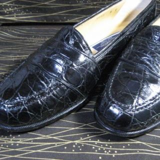 コールハーン(Cole Haan)の激レアー　クロコダイル　革靴　コールハン　ローファー(スリッポン/モカシン)