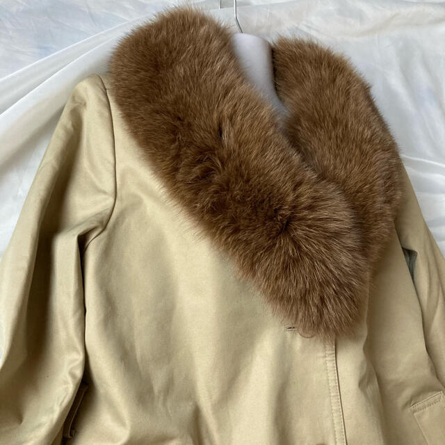 最高級 毛皮コート DIOLEN ユーロ製 フォックスファーコート 毛皮ライナー