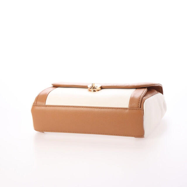 【新品・未使用】HASHIBAMI ハシバミ バイカラーチェーンバッグ キャメル レディースのバッグ(ショルダーバッグ)の商品写真