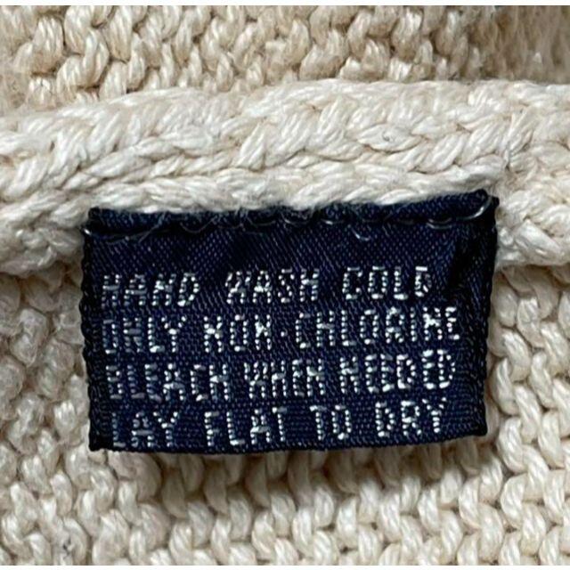 POLO RALPH LAUREN(ポロラルフローレン)の美品 ポロバイラルフローレン コットンニット ロゴ刺繍 ゴールド ゆるだぼ メンズのトップス(ニット/セーター)の商品写真