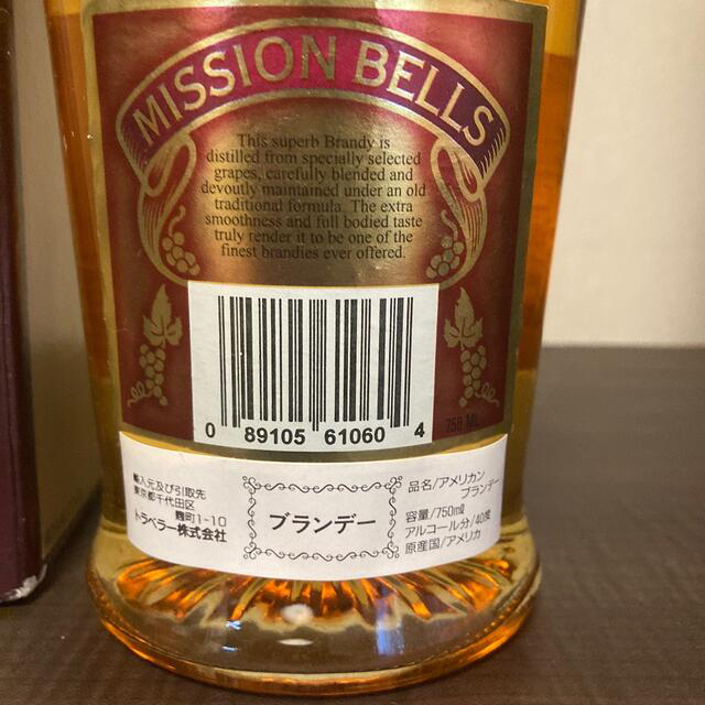 MISSION BELLS    アメリカン　ブランデー 食品/飲料/酒の酒(ブランデー)の商品写真
