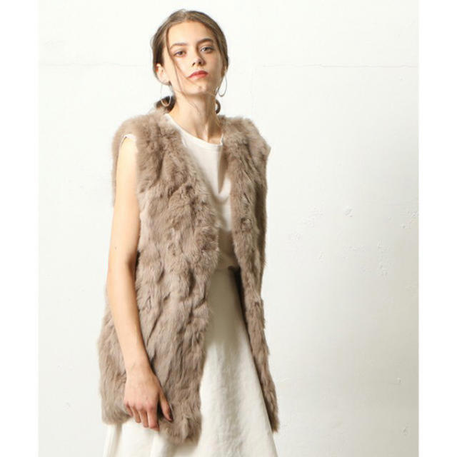 ♡美品♡DouDou♡ラビットファーベスト-