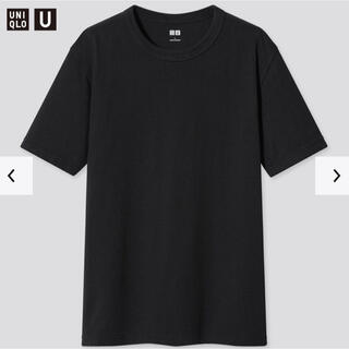 ユニクロ(UNIQLO)のUNIQLO U ユニクロユー クルーネックTシャツ（半袖）ブラック L(Tシャツ/カットソー(半袖/袖なし))