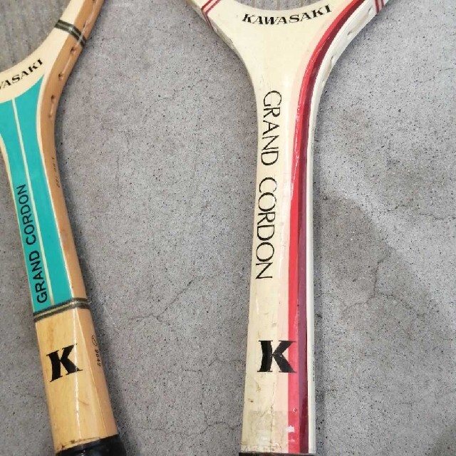 カワサキ 　テニスラケット　木製ラケット　2本セット
