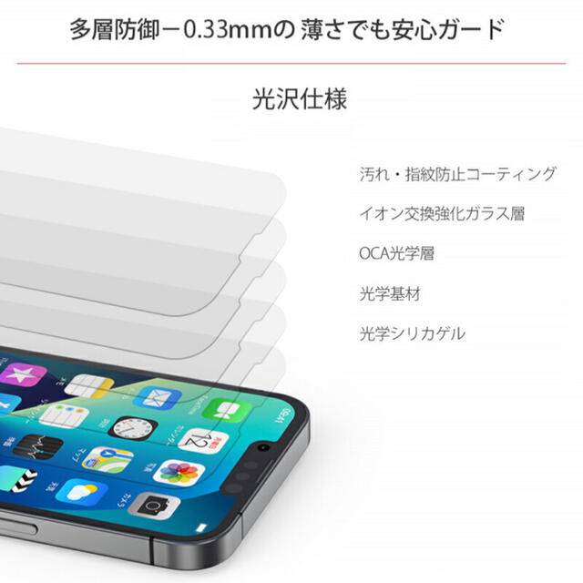 iPhone(アイフォーン)のNimaso iPhone13 mini ガラスフィルム　2枚 スマホ/家電/カメラのスマホアクセサリー(保護フィルム)の商品写真