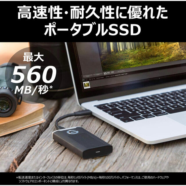 まなら様専用2TB G-DRIVE Mobile 外付SSD R-Series スマホ/家電/カメラのPC/タブレット(PC周辺機器)の商品写真
