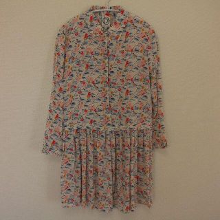 ロンハーマン(Ron Herman)の超美品！！　dress gallery　総柄ワンピース　シルク１００％(ひざ丈ワンピース)