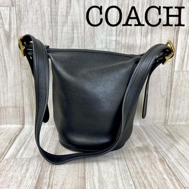 COACH　コーチ　レザー　ワンショルダーバッグ　黒　5-87