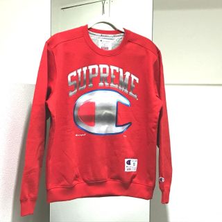 シュプリーム(Supreme)のシュプリーム Supreme Supreme/Chanpion Chrome Crewneck 19SS ビッグロゴクルーネック スウェット 綿 レッド レッド 未使用(スウェット)