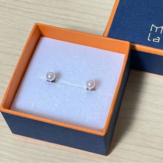 ミキモト(MIKIMOTO)の4.5mm アコヤ真珠ピアス あこやパール moon label(ピアス)