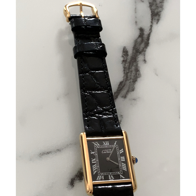 Cartier - 希少✨極美品❣カルティエ タンク マスト LM 黒文字盤 Cartier - 希少✨極美品❣カルティエ タンク マスト LM 黒文字盤