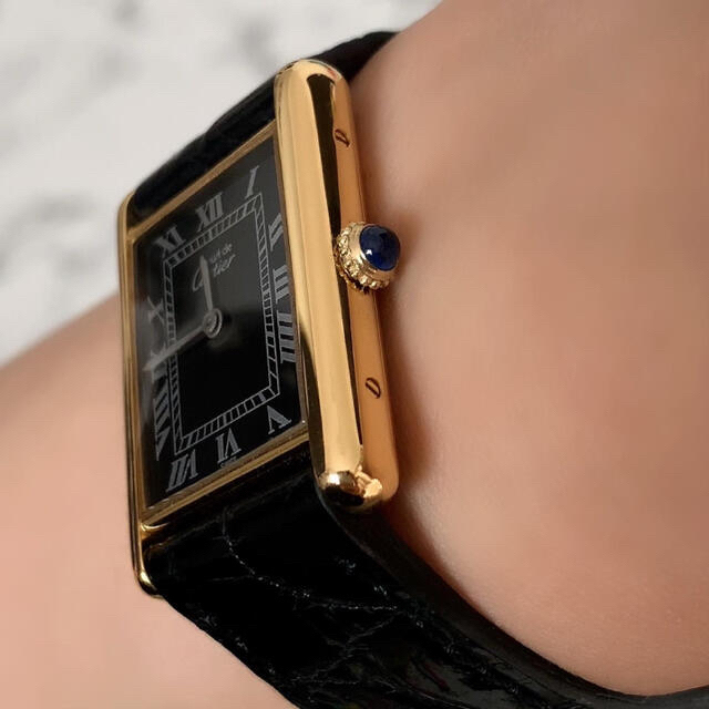 Cartier - 希少✨極美品❣カルティエ タンク マスト LM 黒文字盤 Cartier - 希少✨極美品❣カルティエ タンク マスト LM 黒文字盤
