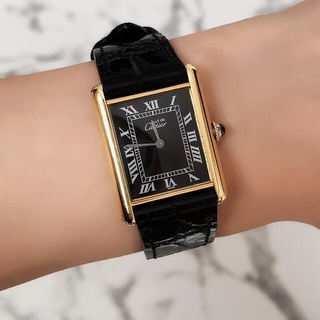 カルティエ ヴィンテージ 腕時計(レディース)（ブラック/黒色系）の 