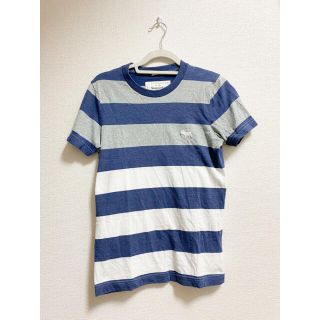 アバクロンビーアンドフィッチ(Abercrombie&Fitch)のAbercrombie＆Fitch ボーダー ロゴTシャツ(Tシャツ/カットソー(半袖/袖なし))