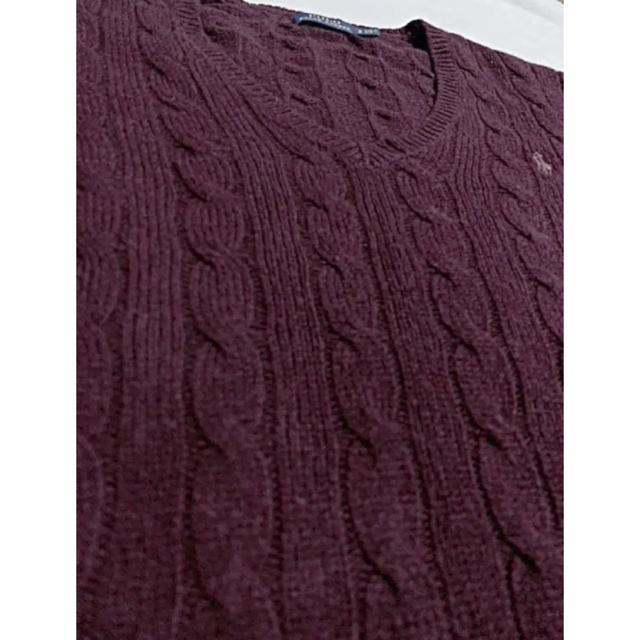 Ralph Lauren(ラルフローレン)のラルフローレン Vネック カシミヤ×メリノウールセーター  Sサイズ レディースのトップス(ニット/セーター)の商品写真