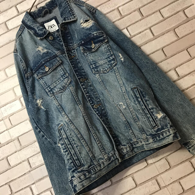 Zara ダメージデニムJK