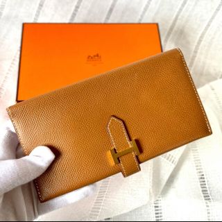 エルメス(Hermes)のHERMES　ベアンクラシック □B刻印  長財布 ゴールド金具(長財布)