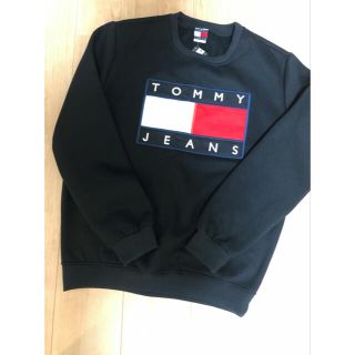 トミー(TOMMY)のTOMMY JEANS＊ビッグロゴ刺繍スウェットトレーナーL(トレーナー/スウェット)