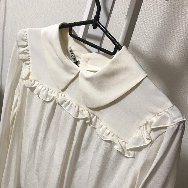 miumiu - miu miu ミュウミュウ ブラウス 長袖 オフホワイト 新品未