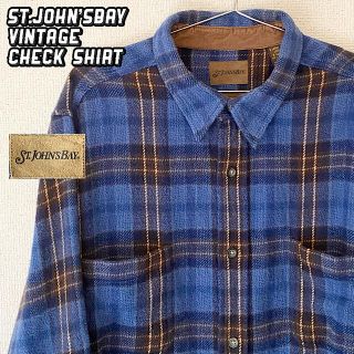 激レア ST.JOHN'S BAY ヘビーフランネルシャツ 90s ビッグ XL(シャツ)