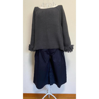 レイカズン(RayCassin)の新品　Raycassinフリンジ袖のセーター(ニット/セーター)