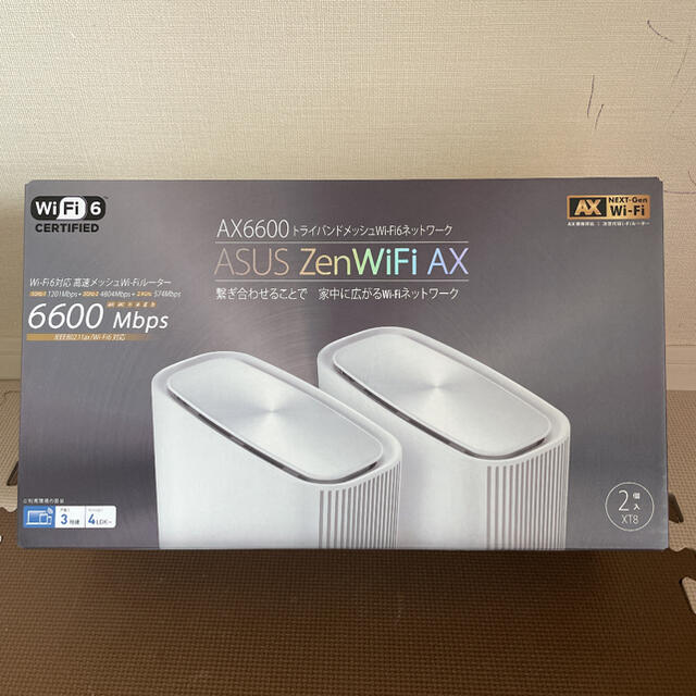 ZenWiFi AX (XT8) 2台セット ホワイトスマホ/家電/カメラ