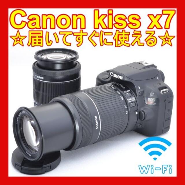 カメラ女子向け手振れ補正付き一眼レフ✨スマホに送れる✨Canon Kiss ...