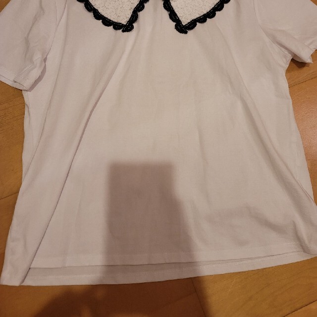 ZARA(ザラ)のZARA♥️新品レース襟Tシャツ レディースのトップス(Tシャツ(半袖/袖なし))の商品写真