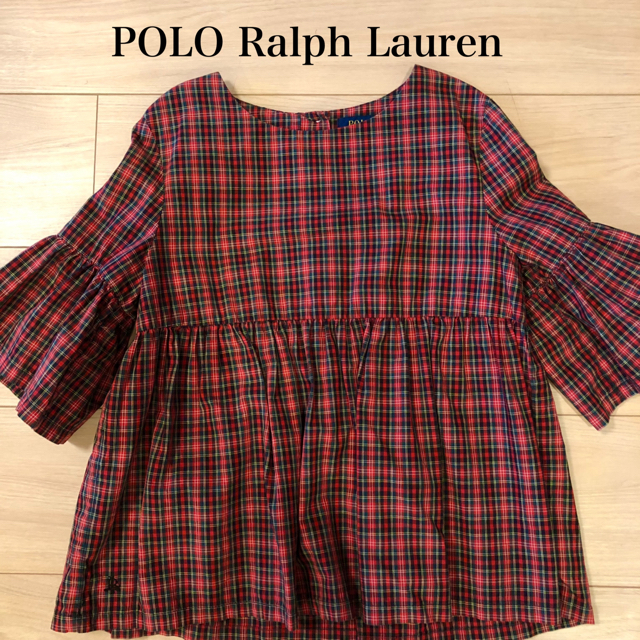 POLO RALPH LAUREN(ポロラルフローレン)のポロラルフローレン　チェックブラウス キッズ/ベビー/マタニティのキッズ服女の子用(90cm~)(Tシャツ/カットソー)の商品写真