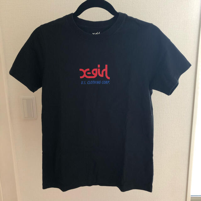 X-girl(エックスガール)のX-girl Tシャツ CORP LOGO S/S REGULAR TEE レディースのトップス(Tシャツ(半袖/袖なし))の商品写真