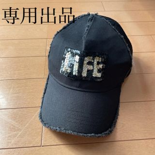 ヨシノリコタケ(YOSHINORI KOTAKE)の【美品】YOSHINORI KOTAKE キャップ　ブラック×メッシュ(キャップ)