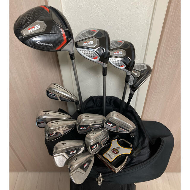 TaylorMade(テーラーメイド)のテーラーメイド　M6   フルセット　パター　キャディバッグ付き スポーツ/アウトドアのゴルフ(クラブ)の商品写真