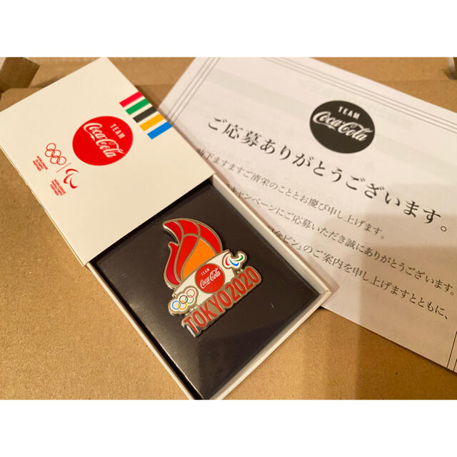 コカ・コーラ(コカコーラ)のコカコーラピンバッジ　2020東京オリンピック　聖火 エンタメ/ホビーのコレクション(ノベルティグッズ)の商品写真