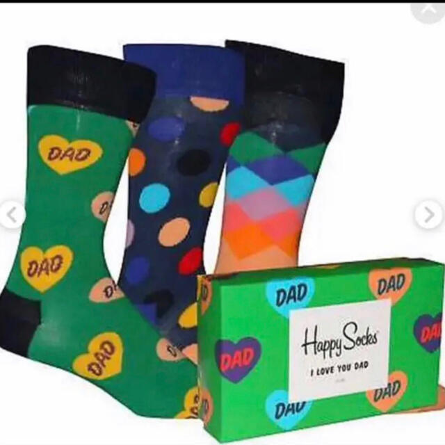 HIPPY HAPPY YUPPY BOO(ヒッピーハッピーヤッピブー)の【タイムセール】Happy Socks  I love you dad  メンズのレッグウェア(ソックス)の商品写真