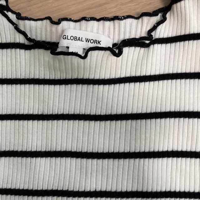 GLOBAL WORK(グローバルワーク)の美品☆グローバルワーク　リブ長袖カットソー キッズ/ベビー/マタニティのキッズ服女の子用(90cm~)(Tシャツ/カットソー)の商品写真