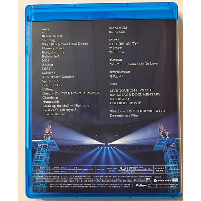 初回 東方神起 TVXQ LIVE TOUR 2015 WITH Blu-ray