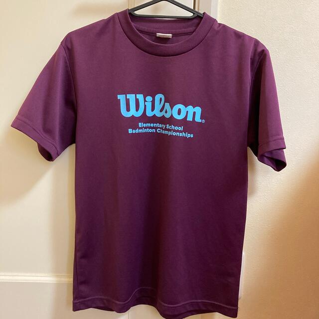 wilson(ウィルソン)のWilson💜ウィルソンバドミントン　　　　　半袖Tシャツ パープルSサイズ スポーツ/アウトドアのスポーツ/アウトドア その他(バドミントン)の商品写真