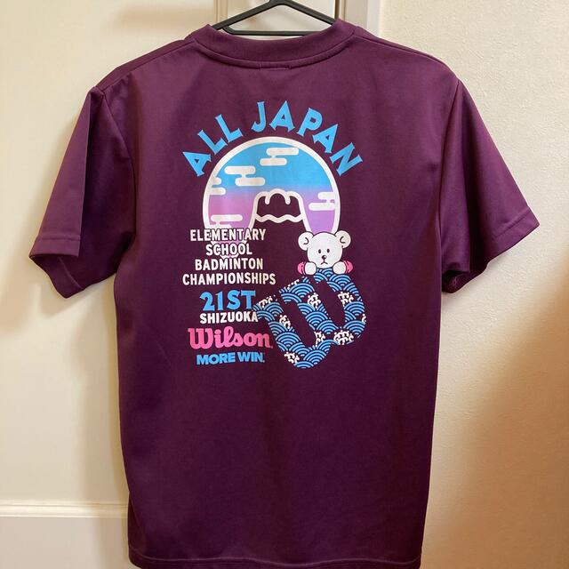 wilson(ウィルソン)のWilson💜ウィルソンバドミントン　　　　　半袖Tシャツ パープルSサイズ スポーツ/アウトドアのスポーツ/アウトドア その他(バドミントン)の商品写真