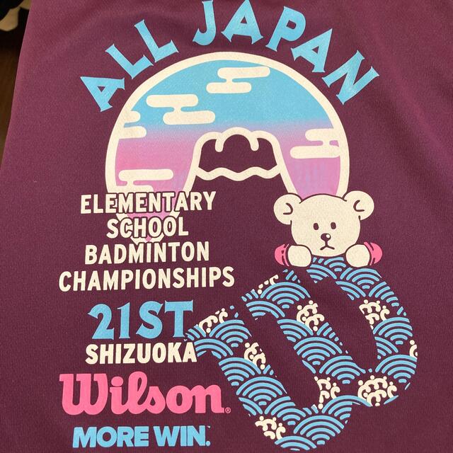 wilson(ウィルソン)のWilson💜ウィルソンバドミントン　　　　　半袖Tシャツ パープルSサイズ スポーツ/アウトドアのスポーツ/アウトドア その他(バドミントン)の商品写真