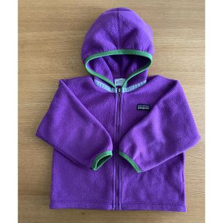 パタゴニア(patagonia)の【美品】パタゴニア ベビー　フリースパーカー【パープル】(カーディガン)