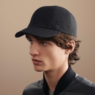 エルメス(Hermes)のHERMES　21AW　秋冬新作　キャップ　黒　Noir　サークルH(キャップ)