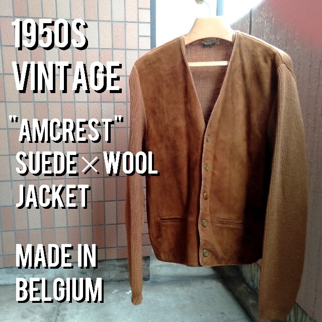 1950s AMCREST LEATHER×WOOL JACKET