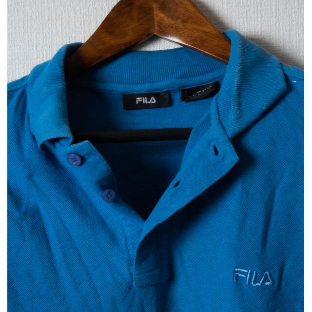 FILA(フィラ)のFILA フィラ　ポロシャツ　青 メンズのトップス(ポロシャツ)の商品写真