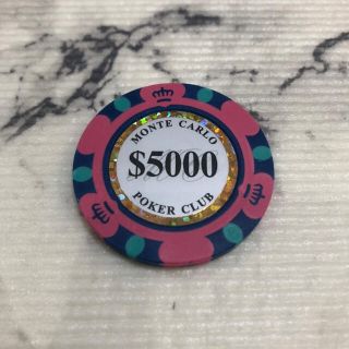 ⭐️即購入歓迎⭐️カジノチップ　ポーカーチップ　ゴルフマーカー　$5000 1枚(その他)