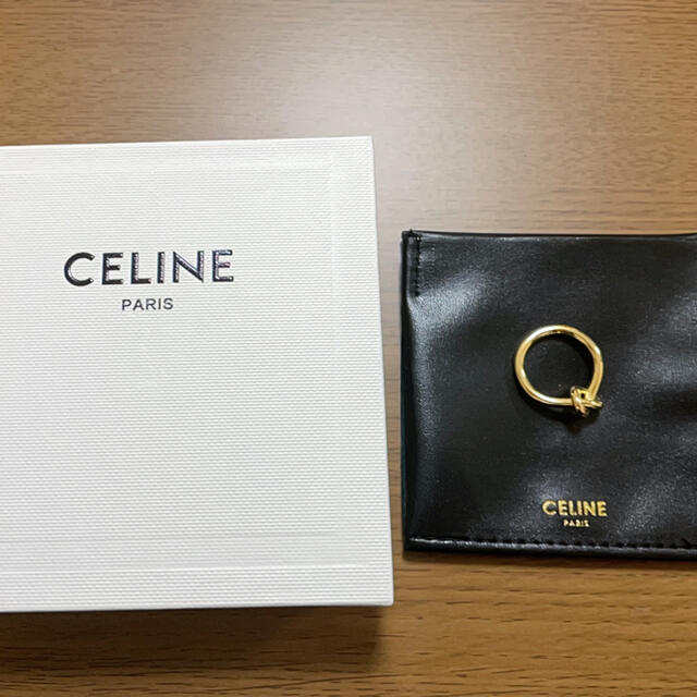 CELINE ノット リング / ゴールドフィニッシュ ブラス ゴールド