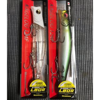 メガバス(Megabass)の☆ベンリーさん専用☆メガバスカゲロウ124F 2個（ホワイトヘッド、朧アユ）(ルアー用品)