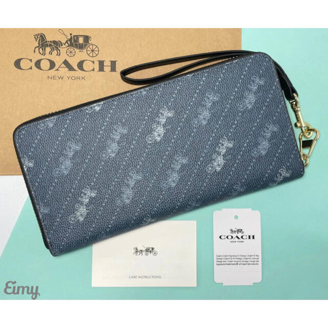 COACH - COACH馬車ロゴ ホース&キャリッジ ストラップ付き 長財布の